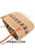 Ata rattan women bag with coco wood